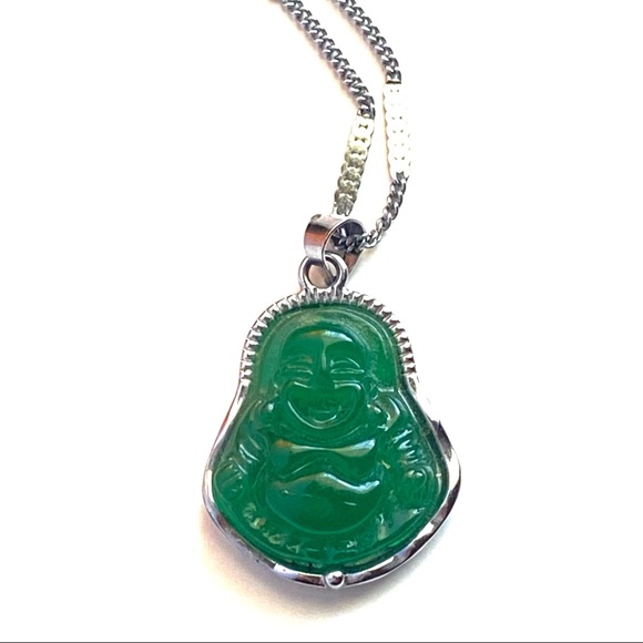 Jade Buddha Necklace Pendant - Picture 2 of 6